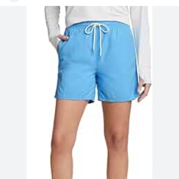 Eddie Bauer Tidal High-Rise Shorts misty Blue XLT - Picture 1 of 4